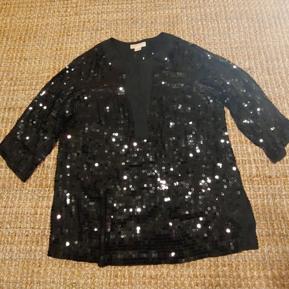 Black sequin top